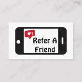 Référez une carte de fidélité téléphonique d'ami (Devant)