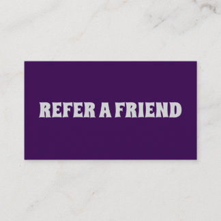 RÉFÉREZ UNE CARTE DE RÉFÉRENCE AMIE