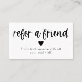 Référez Une Carte De Référence De Salon D'Ami (Devant)