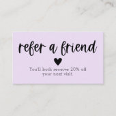 Référez Une Carte De Référence De Salon D'Ami (Devant)