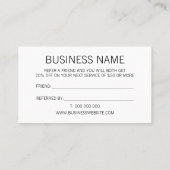 Référez-vous un carte de visite moderne à la mode (Dos)