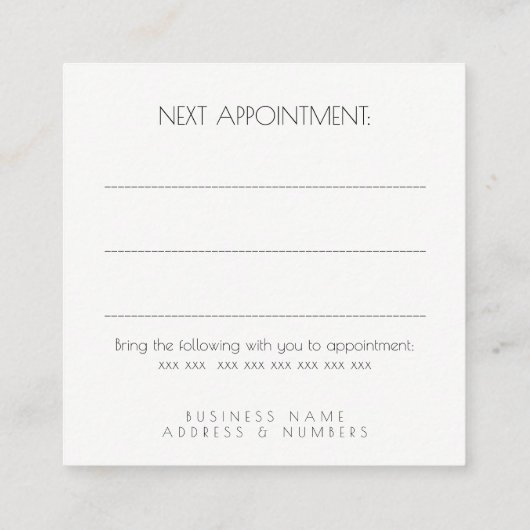 Referral Appointment Client Profile Card Set (Dos)