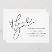 Referral Dank u, Kaart verwijzingsnota, (Voorkant / Achterkant)