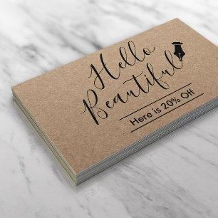 Referral kaartje Hallo Beauful Salon Rustic Kraf