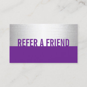 Referral kaartje   Modern Paars Silver Beauty Salo