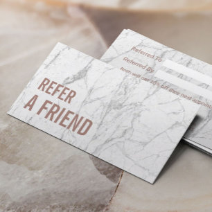 Referral kaartje Roos Gold en marmer Beauty Salo