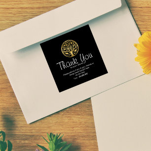 Referral onroerend goed Dank je wel je zakenplein  Vierkante Sticker