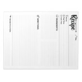 Refill Blank Recipe Pages / Sheets | Full-Size Notitieblok (Voorkant)