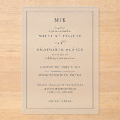 Refined Beige Calligraphy Invitation (Recto)
