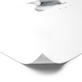 Refined Black White Overlapping Leaves & Flowers Poster (Hoek)