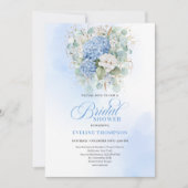 Refined Blue Hydrangeas Bridal Shower Invitation (Devant)