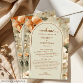 Refined Boho Copper Ivory Sage Wedding Program Programma