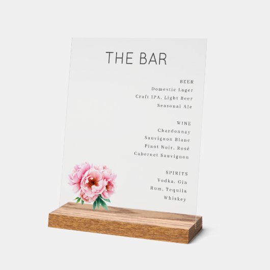 Refined Gray Minimalist Bar Menu (Angle)