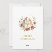 Refined Holy Nativity Joy To The World Quote Feestdagenkaart (Achterkant)