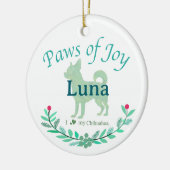 Refined Mint Chihuahua | Personalized Christmas Keramisch Ornament (Links)