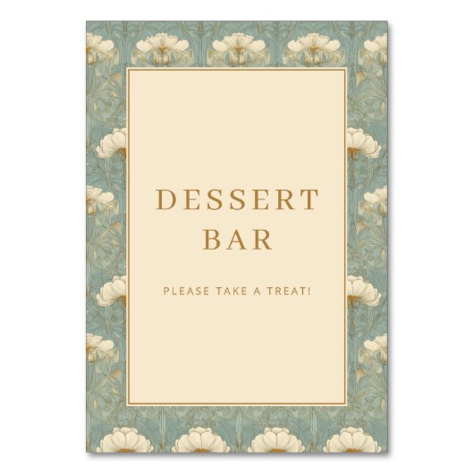 Refined Mint Floral Pattern Kaart (Voorkant)