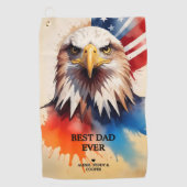 Refined Modern & Elegant Patriotic Eagle Golfhanddoek (Voorkant)