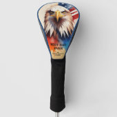 Refined Modern & Elegant Patriotic Eagle Golfheadcover (Voorkant)