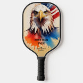 Refined Modern & Elegant Patriotic Eagle Pickleball Paddle (Achterkant)