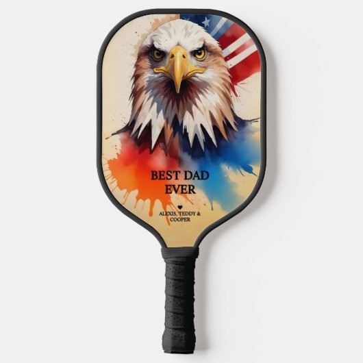 Refined Modern & Elegant Patriotic Eagle Pickleball Paddle (Achterkant)
