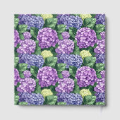 Refined Purple Floral Pattern Gastenboek (Achterkant)