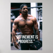Refinement Is Progress Fitness Quote Poster (Devant)