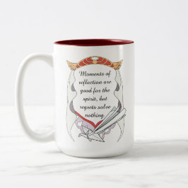 Reflect but don’t Regret Inspirational Mug Tweekleurige Koffiemok