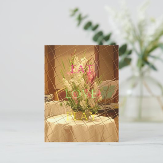 Reflected Blooms Art Print Briefkaart (Staand voorkant)