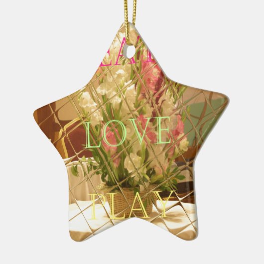 Reflected Blooms Art Print Keramisch Ornament (Links)