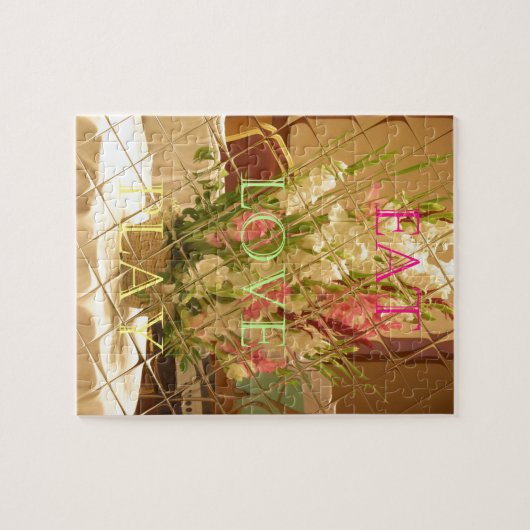 Reflected Blooms Art Print Legpuzzel (Horizontaal)