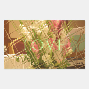 Reflected Blooms Art Print Rechthoekige Sticker
