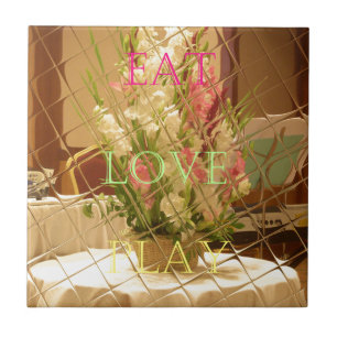 Reflected Blooms Art Print Tegeltje