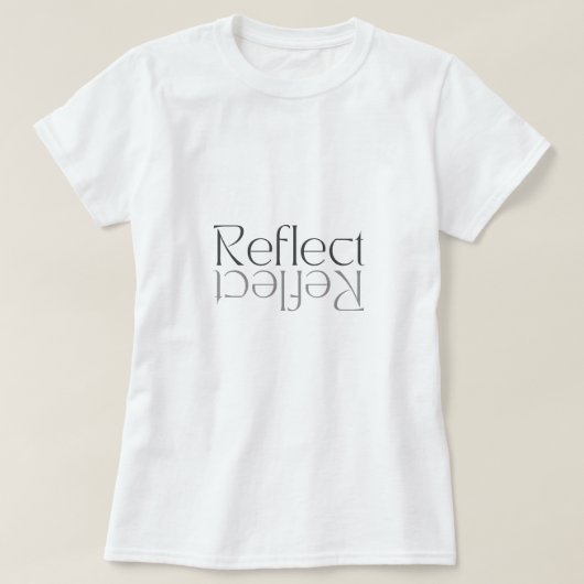 Reflecteren (grijs) t-shirt (Design voorkant)
