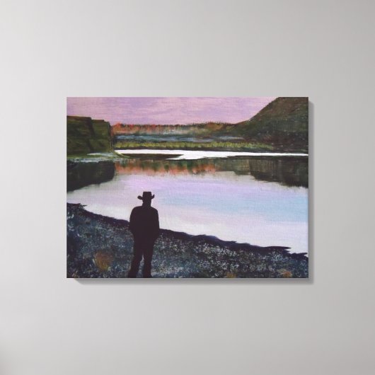 "Reflecteren op de Missouri River" Canvas Afdruk (Voorkant)