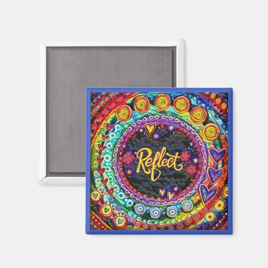 Reflecteren op fun en inspirerende moderne inspir magneet (Voorkant / Achterkant)
