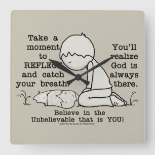 Reflecteren Vierkante Klok