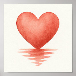 reflecterend hart poster