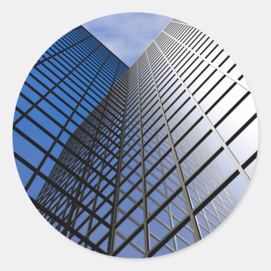 Reflecterend Kantoor blok Ronde Sticker (Voorkant)