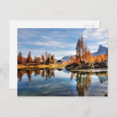 Reflecterend meer in het Italiaanse Dołomiti-geber Briefkaart (Voorkant / Achterkant)