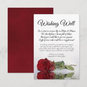 Reflecterend Rood Ruwen Wishing Well Poem Informatiekaartje
