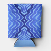 Reflecterende Blauwe Golven Moderne Abstracte Ontw Blikjeskoeler (Voorkant)