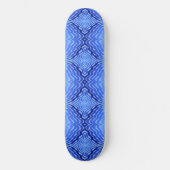 Reflecterende Blauwe Golven Moderne Abstracte Ontw Skateboard (Voorkant)