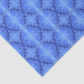 Reflecterende Blauwe Golven Moderne Abstracte Ontw Tissuepapier (Detail)