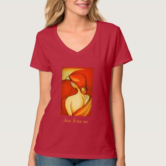 Reflecterende dame in Oranje T-shirt (Voorkant)