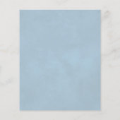 Reflecterende Dusty Blue Roos BUDGET Wedding Invit (Achterkant)