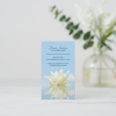 Reflecterende Lotus Bloem Yoga Instructeur Lichtbl Visitekaartje (Staand voorkant)