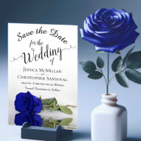 Reflecterende Royal Blue Roos Romantic Wedding
