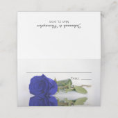 Reflecterende Royal Blue Roos Wedding Write-In (Buitenkant ongevouwen)