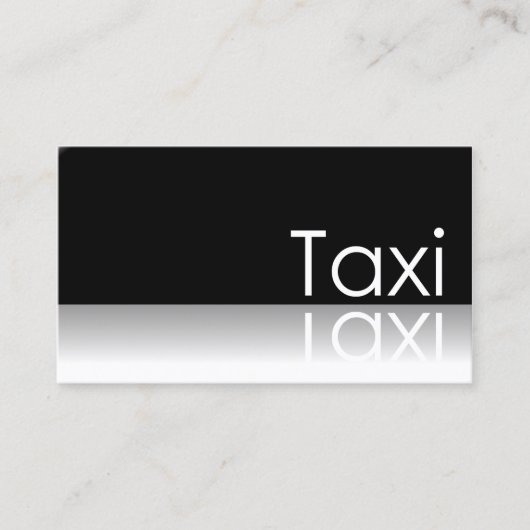 Reflecterende tekst - Taxi - Visitekaartje (Voorkant)