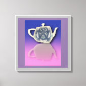 Reflecterende theepot canvas afdruk (Voorkant)